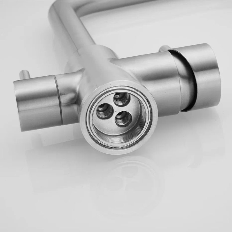 Смеситель для кухни с подключением фильтра Shevanik S268B, сатин