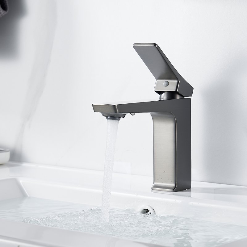 Смеситель для раковины Shevanik S4401T, оружейная сталь