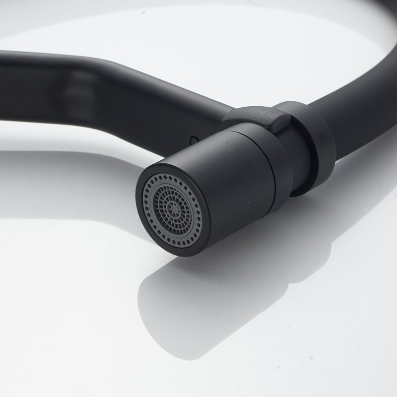 Смеситель для кухни с гибким изливом Shevanik S343H-3, черный