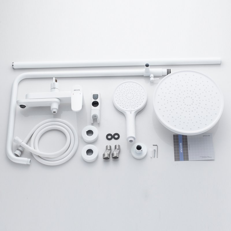 Душевая система Shevanik S8336T, оружейная сталь