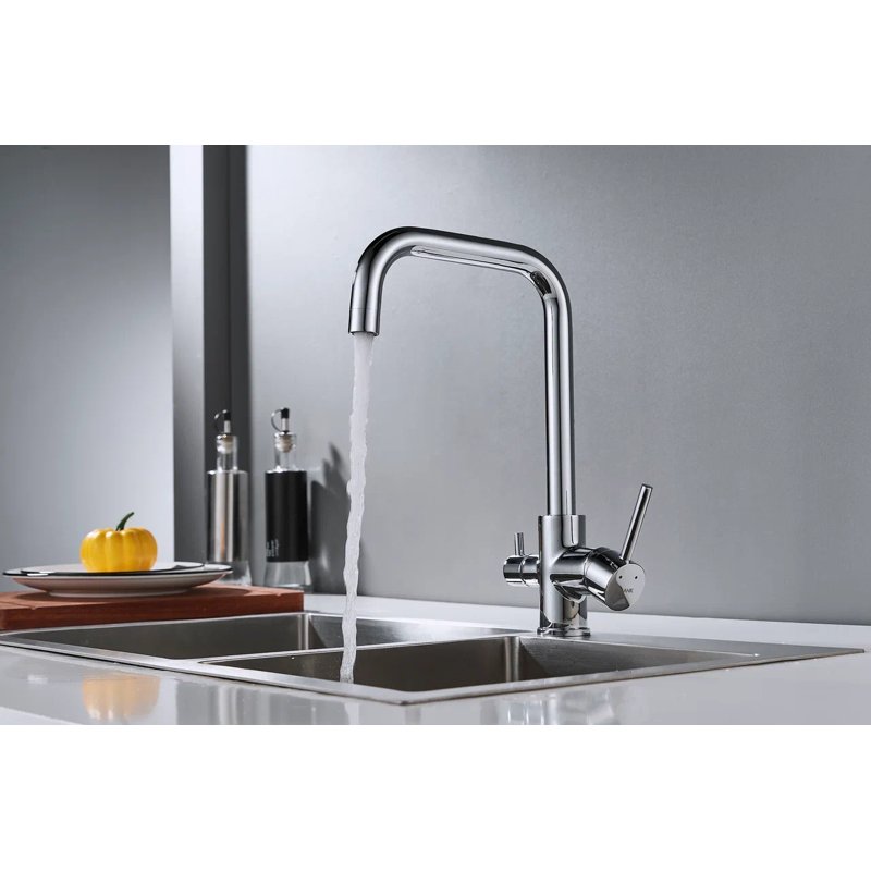 Смеситель для кухни с подключением фильтра Shevanik S228, хром