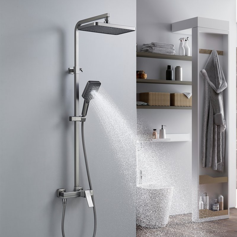 Душевая система Shevanik S9036F, белый/хром