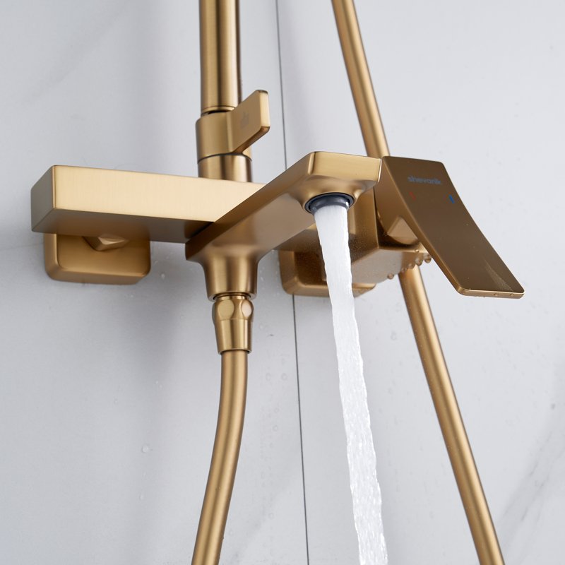 Душевая система Shevanik S9136H, черный