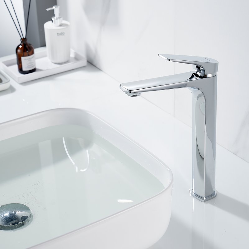 Смеситель для раковины высокий Shevanik S4211, хром