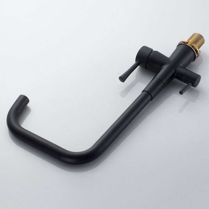 Смеситель для кухни с подключением фильтра Shevanik S528H, черный