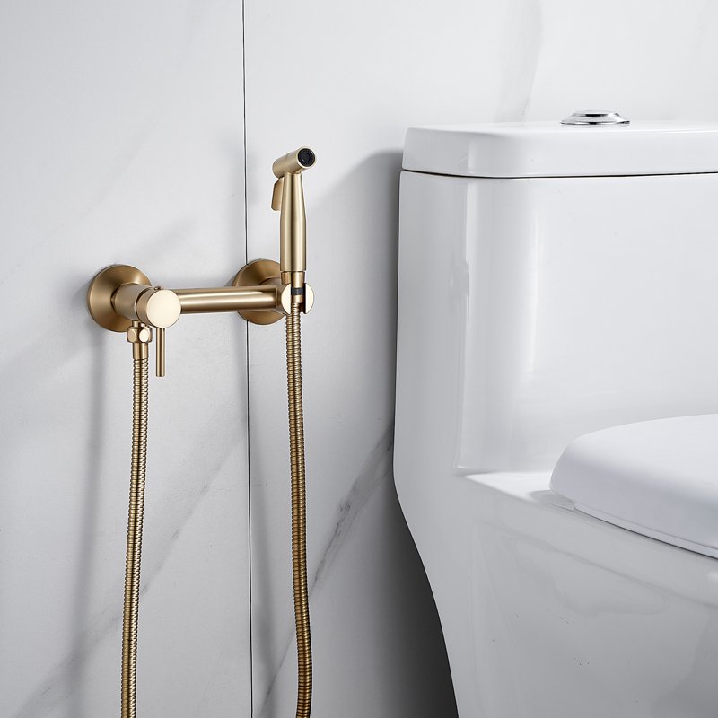 Гигиенический душ со смесителем Shevanik S127T, оружейная сталь