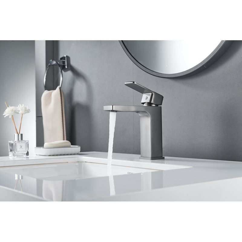 Смеситель для раковины Shevanik S9701T, оружейная сталь