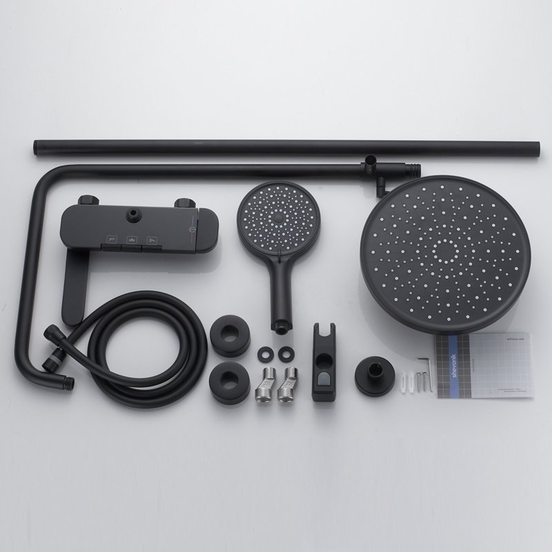 Душевая система Shevanik S9636H, черный