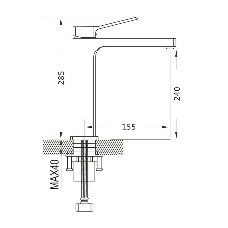 Смеситель для раковины Shevanik S9911H, черный