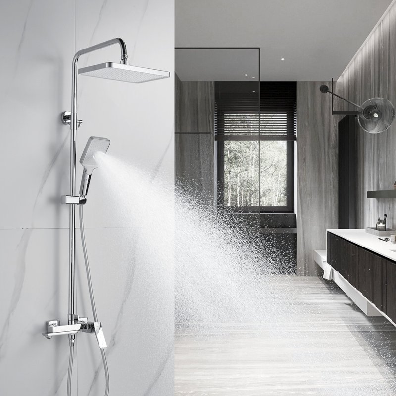 Душевая система Shevanik S9036H, черный