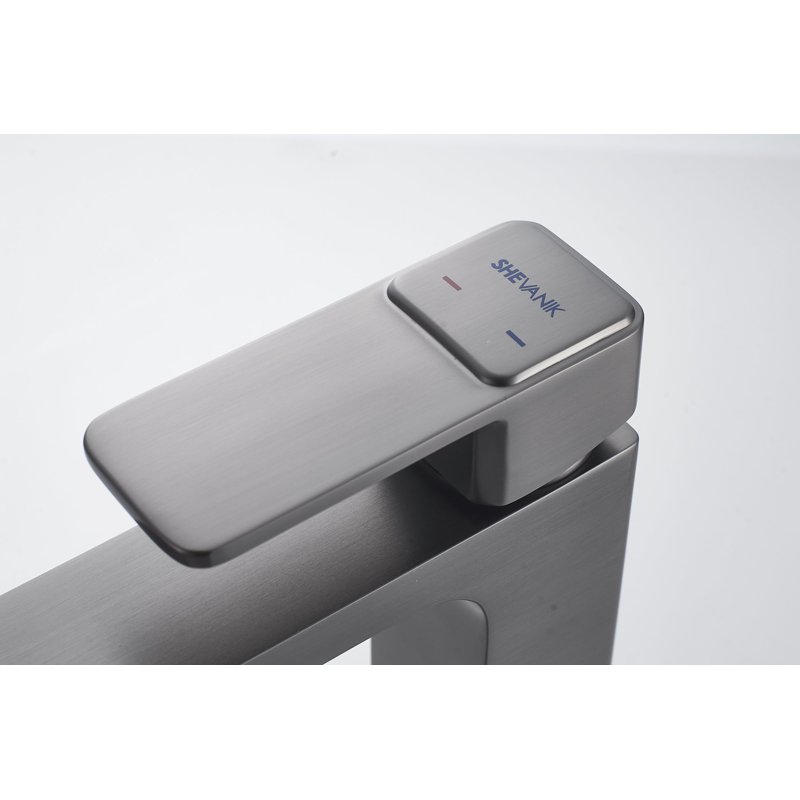 Смеситель для раковины Shevanik S9701T, оружейная сталь