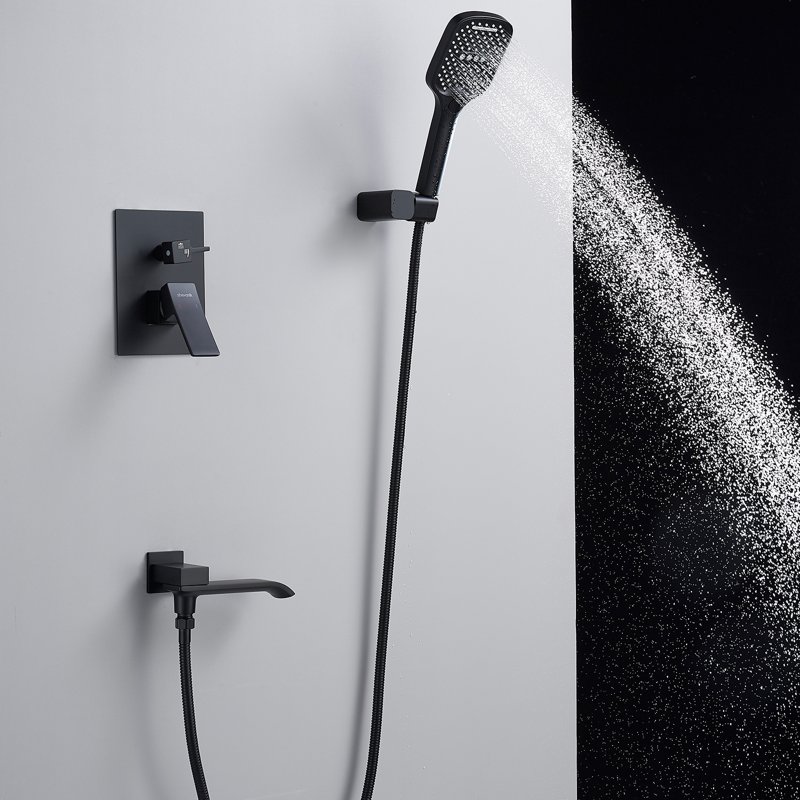 Душевая система встраиваемая Shevanik S4035H, черный