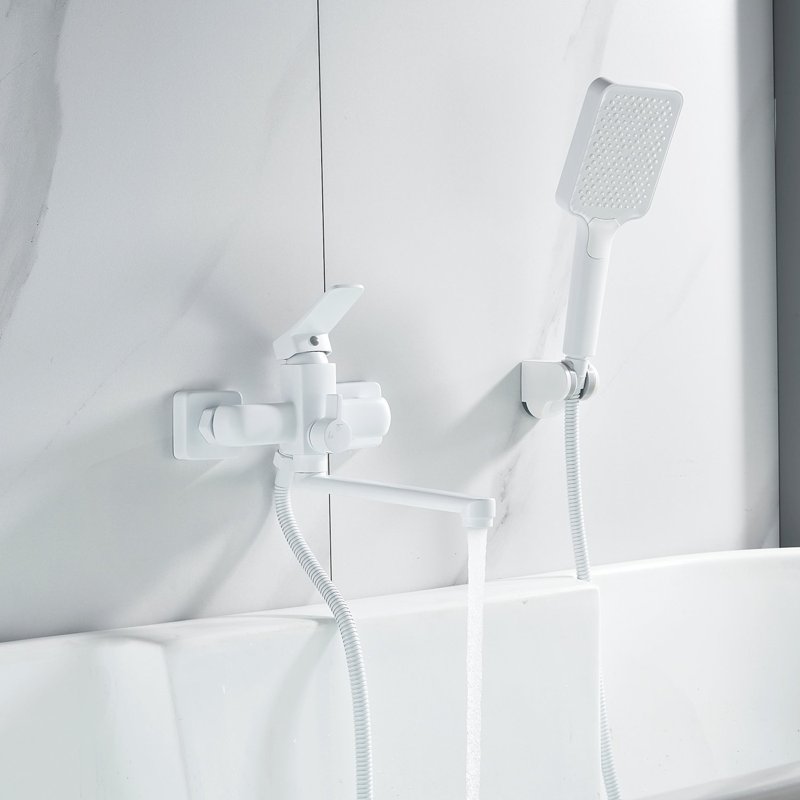 Смеситель для ванны Shevanik S9902C, белый