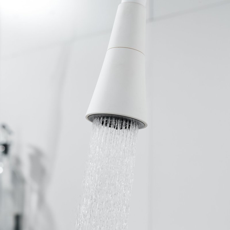 Смеситель для кухни с гибким изливом Shevanik S543C-1, белый