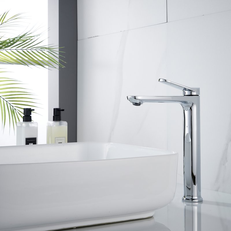 Смеситель для раковины высокий Shevanik S4311, хром