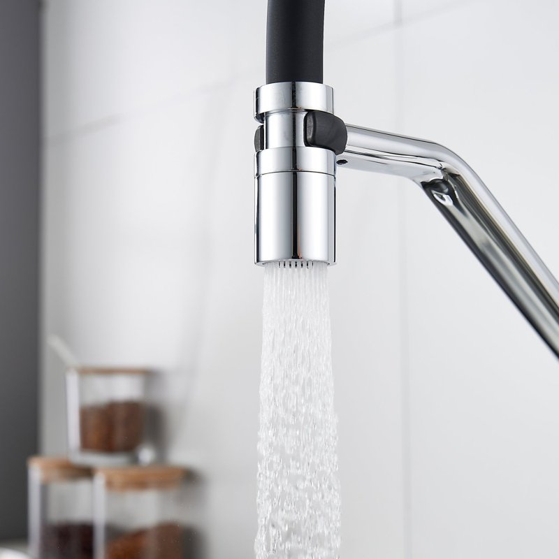 Смеситель для кухни с гибким изливом Shevanik S343-3, хром