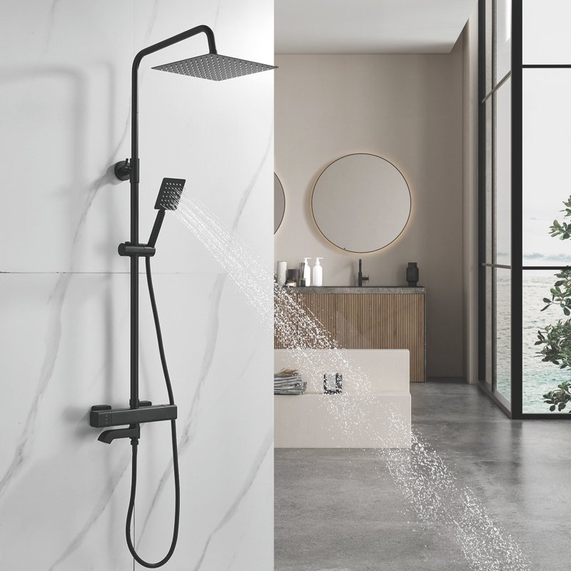 Душевая система Shevanik S8036F, белый/хром