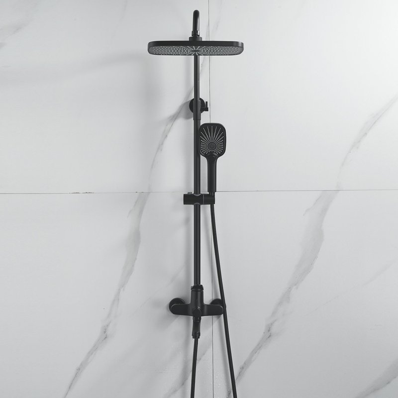 Душевая система Shevanik S6836T, оружейная сталь