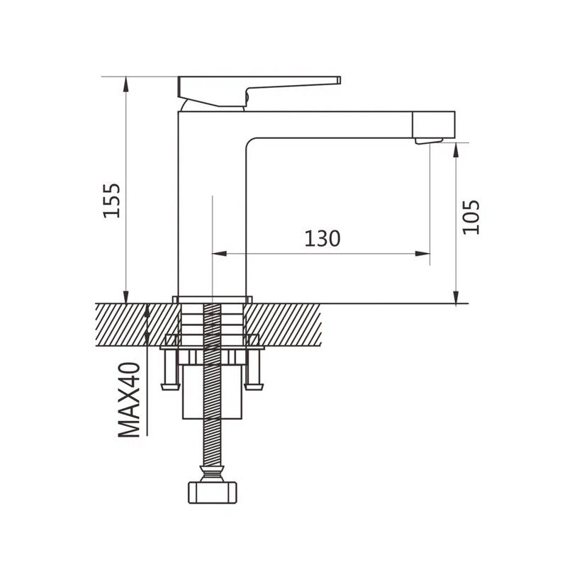 Смеситель для раковины Shevanik S6801C, белый