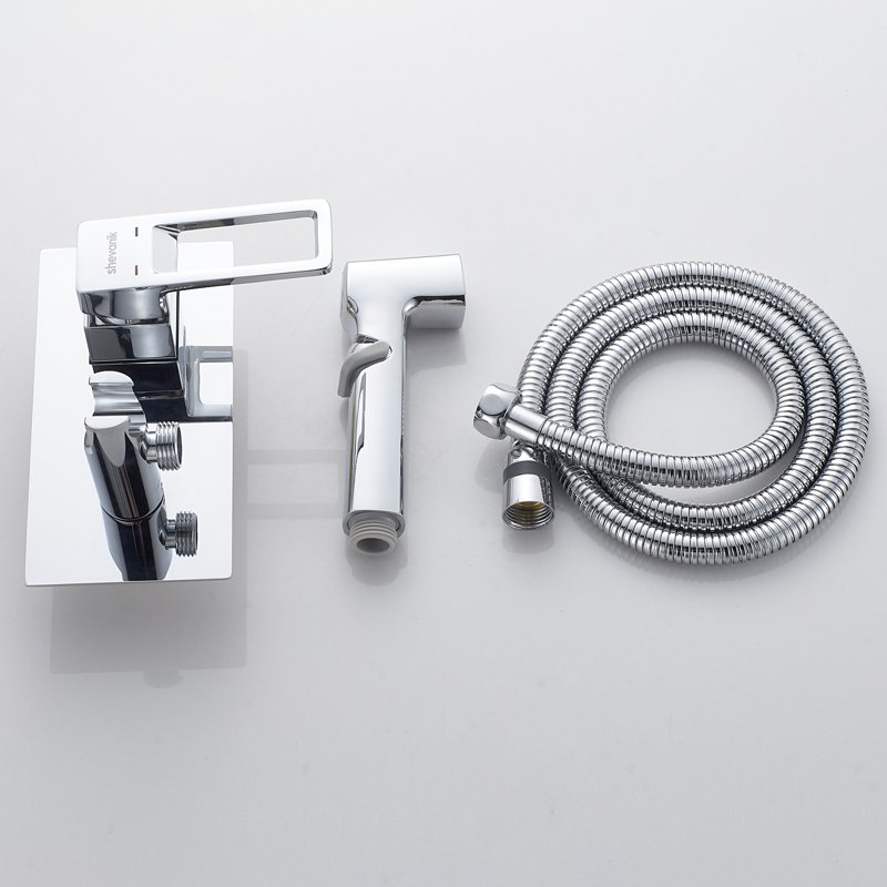 Гигиенический душ со смесителем Shevanik S6805H-1, черный