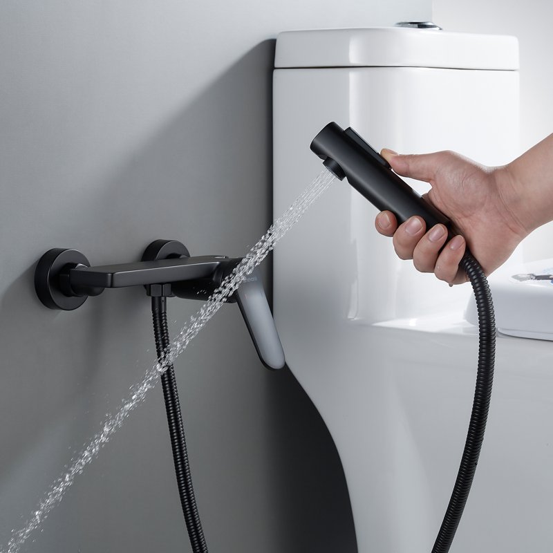 Гигиенический душ со смесителем Shevanik S9905G-1, золотой сатин