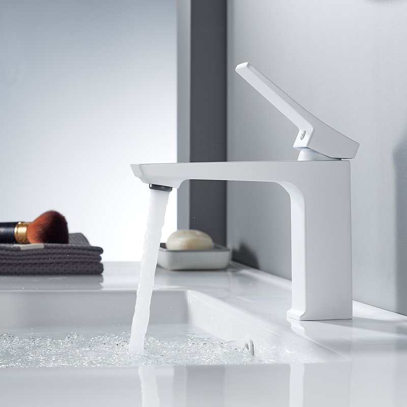 Смеситель для раковины Shevanik S4401C, белый