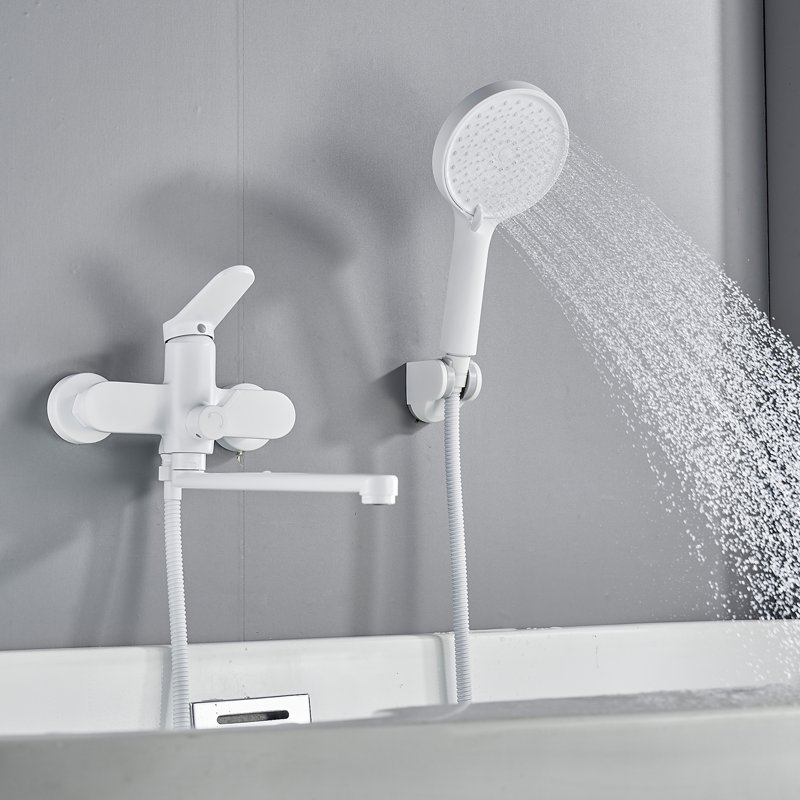 Смеситель для ванны Shevanik S4322C, белый