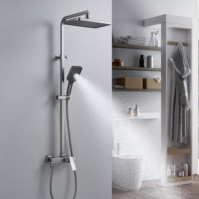 Душевая система Shevanik S9036F, белый/хром