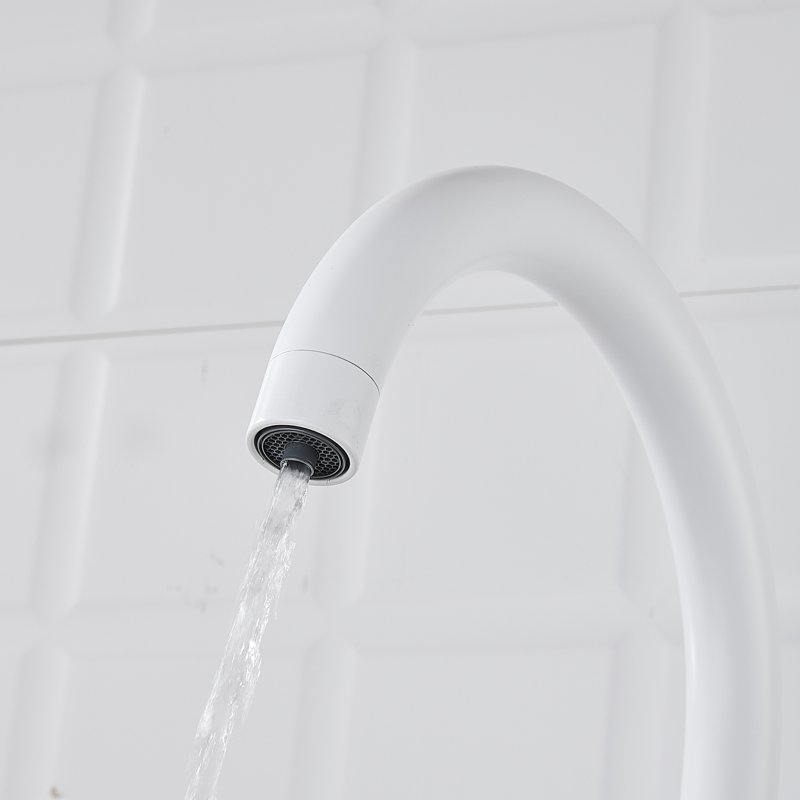 Смеситель для кухни с подключением фильтра Shevanik S428C, белый