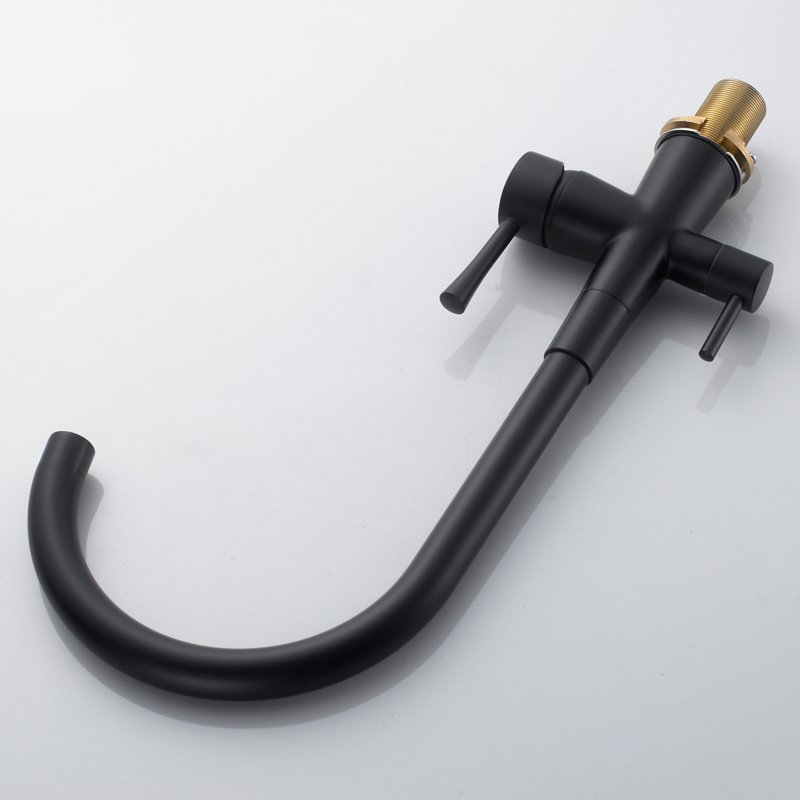 Смеситель для кухни с подключением фильтра Shevanik S428H, черный