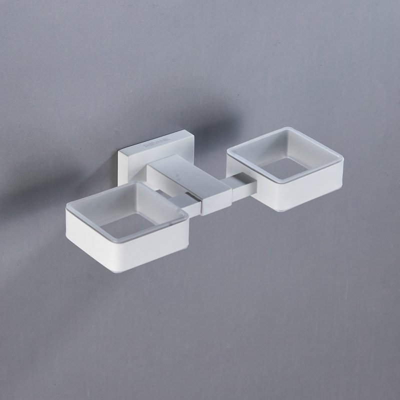 Стакан для ванной комнаты двойной Shevanik SG5622C, белый