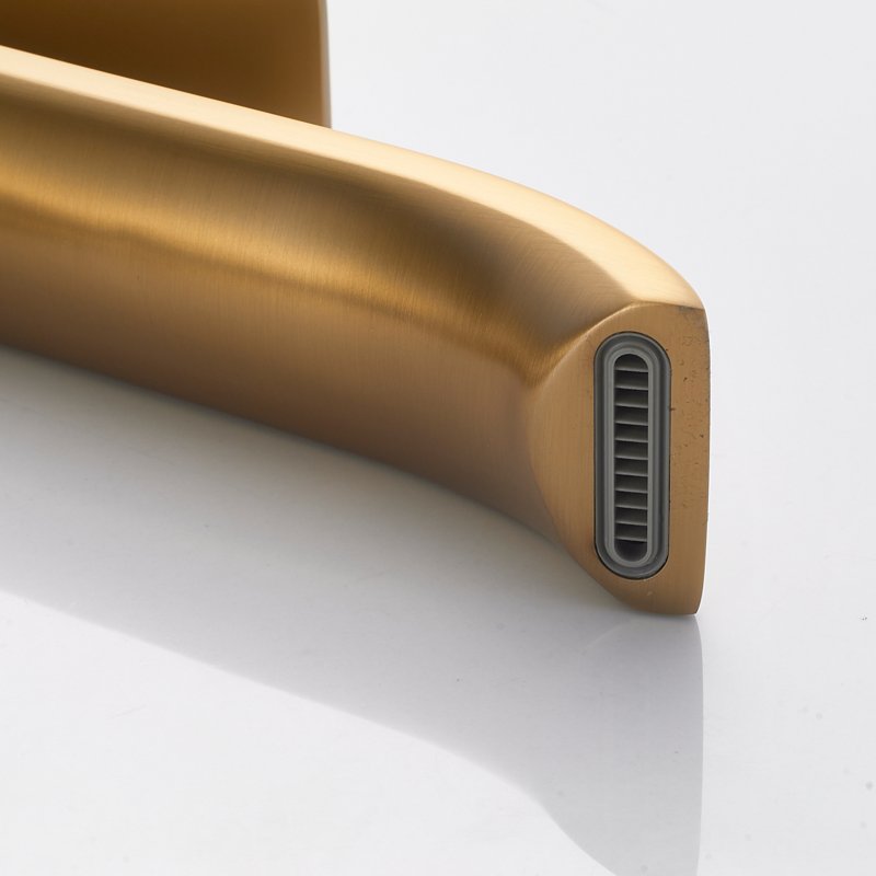 Смеситель для раковины высокий Shevanik S4011G, золотой сатин