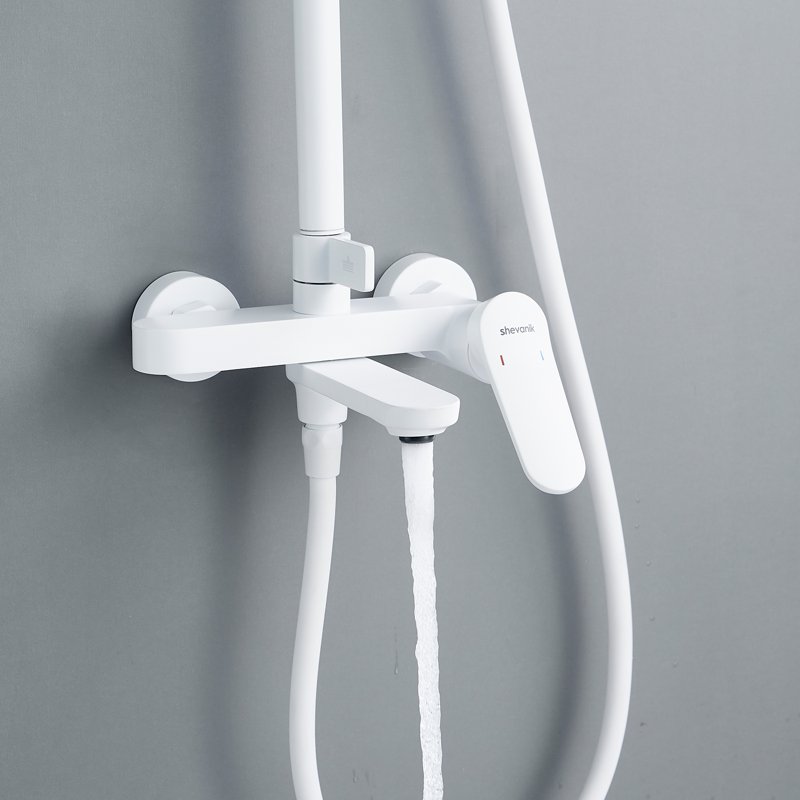 Душевая система Shevanik S8336T, оружейная сталь