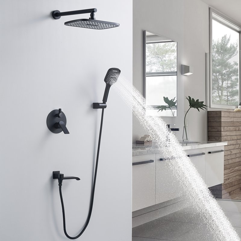 Душевая система встраиваемая Shevanik S4135H, черный