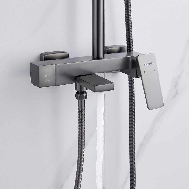 Душевая система Shevanik S8136H, черный