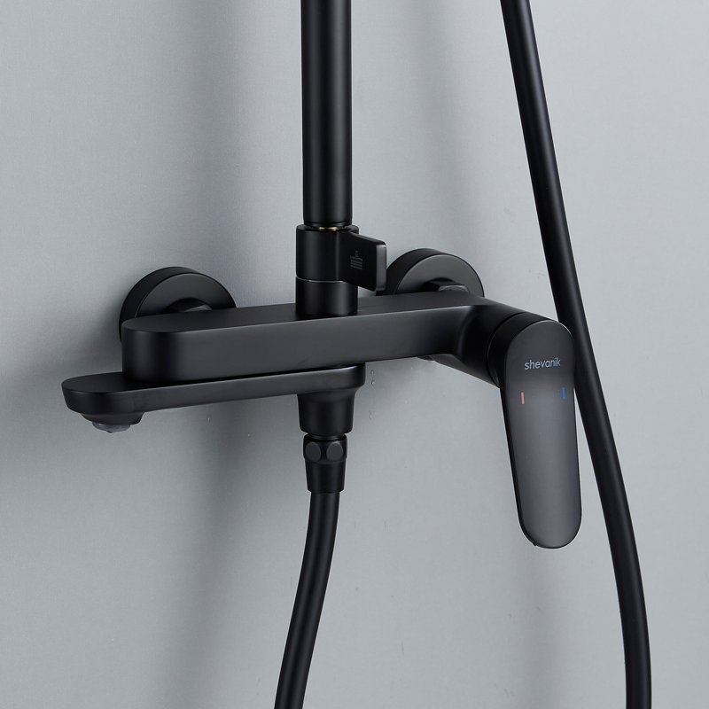 Душевая система Shevanik S8436H, черный
