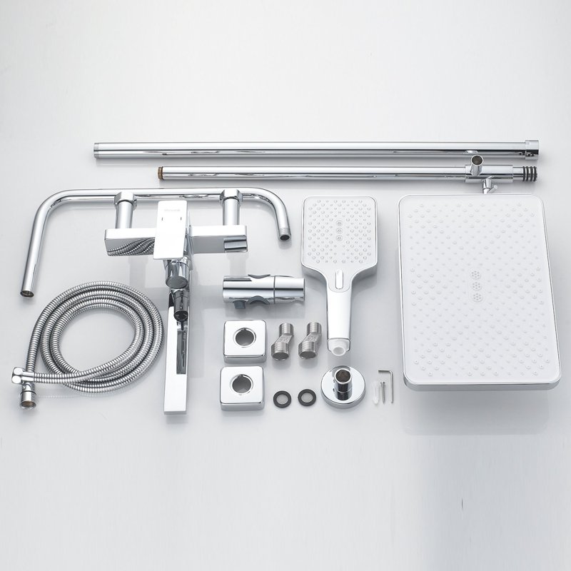 Душевая система Shevanik S6036H, черный/хром