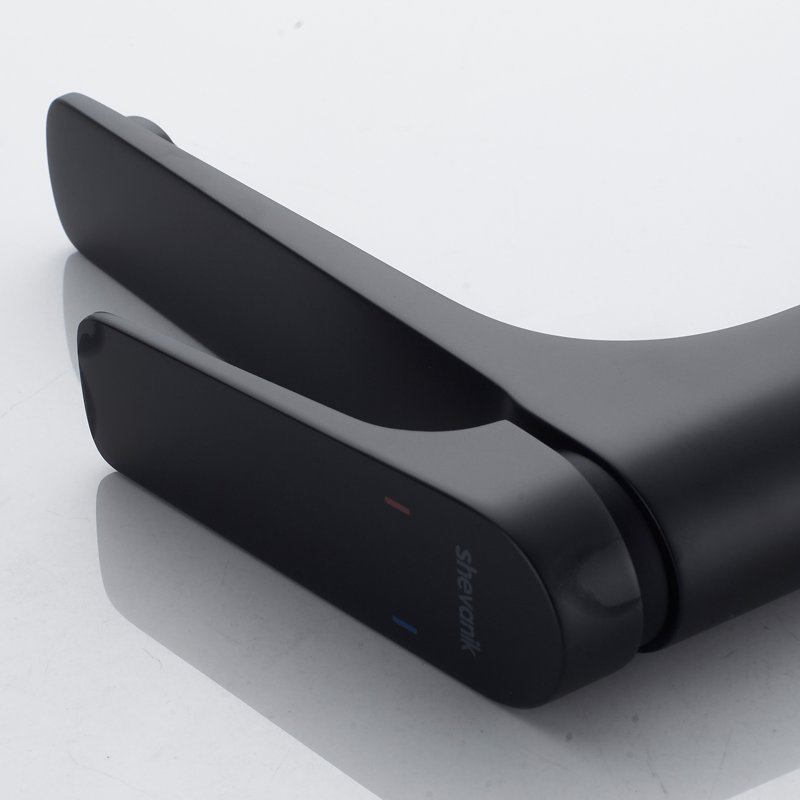 Смеситель для раковины высокий Shevanik S4211H, черный