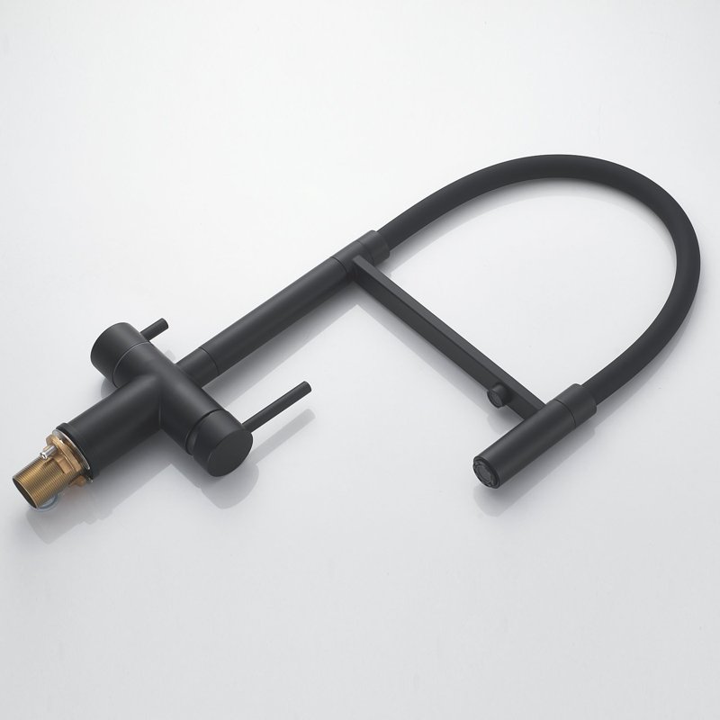 Смеситель для кухни с подключением фильтра Shevanik S178H, черный