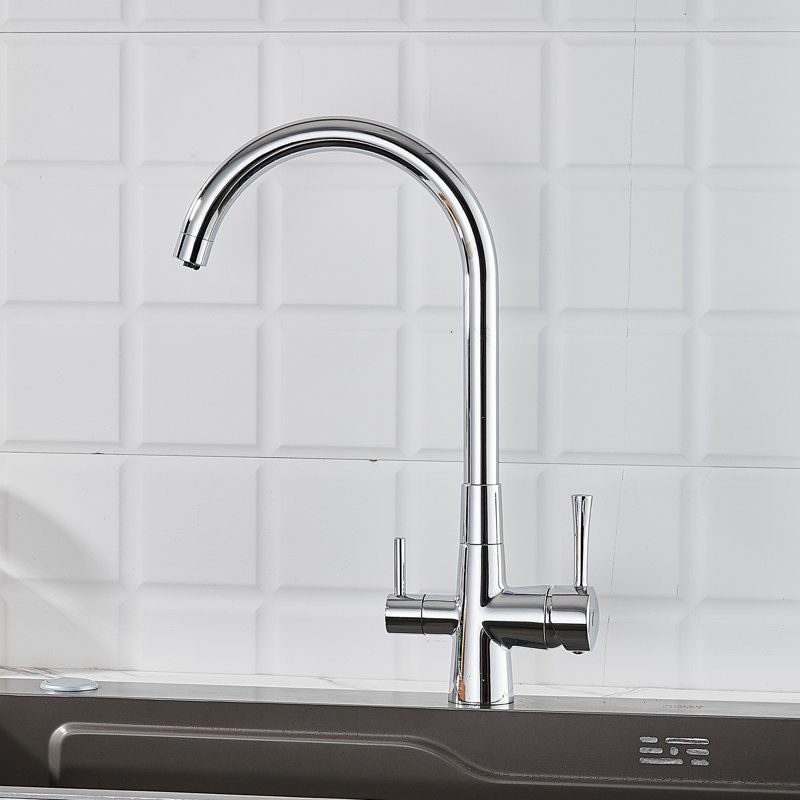 Смеситель для кухни с подключением фильтра Shevanik S428, хром