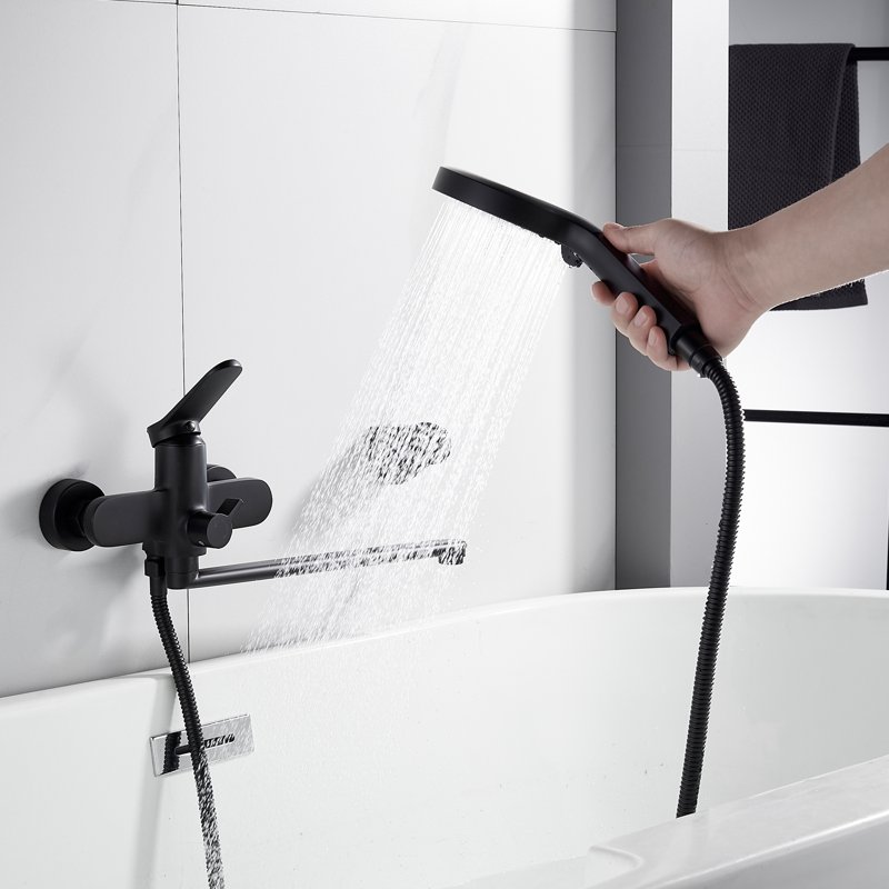 Смеситель для ванны Shevanik S4322H, черный