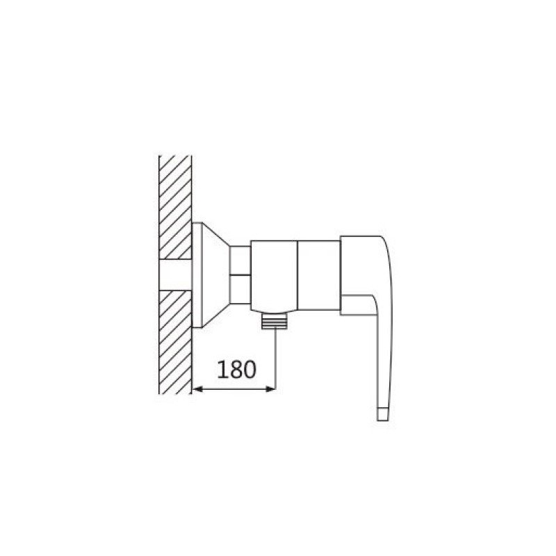 Смеситель для душа Shevanik S5016F, белый/хром