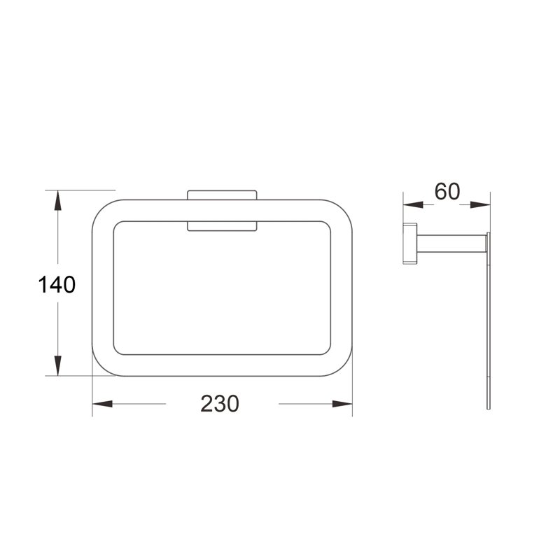 Кольцо для полотенец Shevanik SG5606H, черный