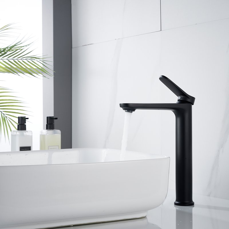 Смеситель для раковины высокий Shevanik S4311H, черный