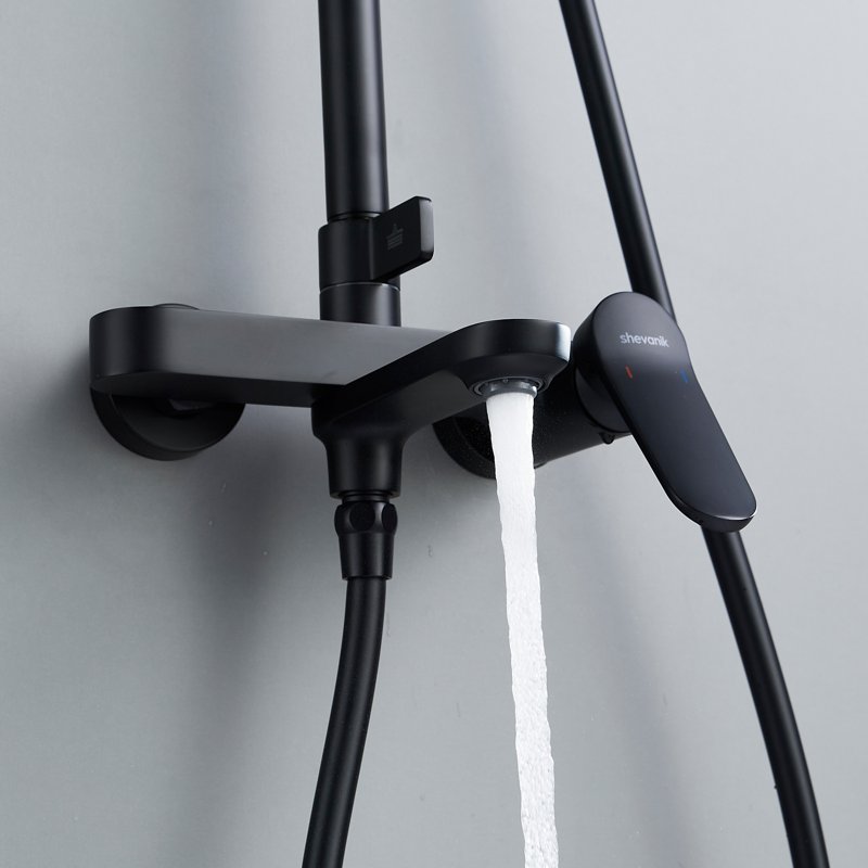 Душевая система Shevanik S8436H, черный