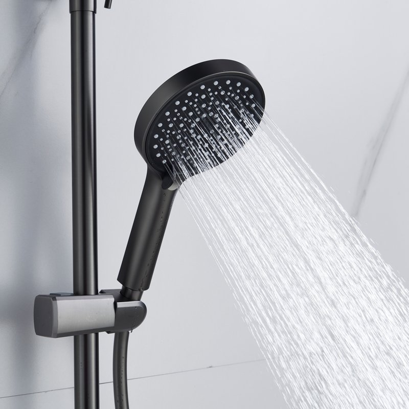 Душевая система Shevanik S9636T, оружейная сталь