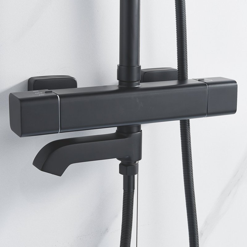 Душевая система Shevanik S8036F, белый/хром