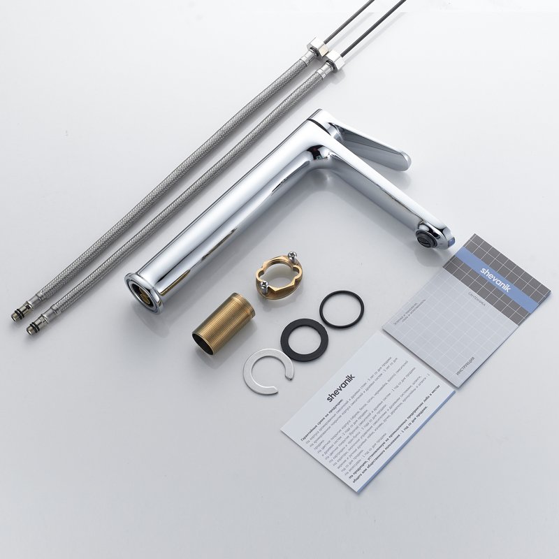 Смеситель для раковины высокий Shevanik S4311, хром