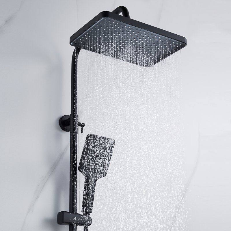 Душевая система Shevanik S9136T, оружейная сталь