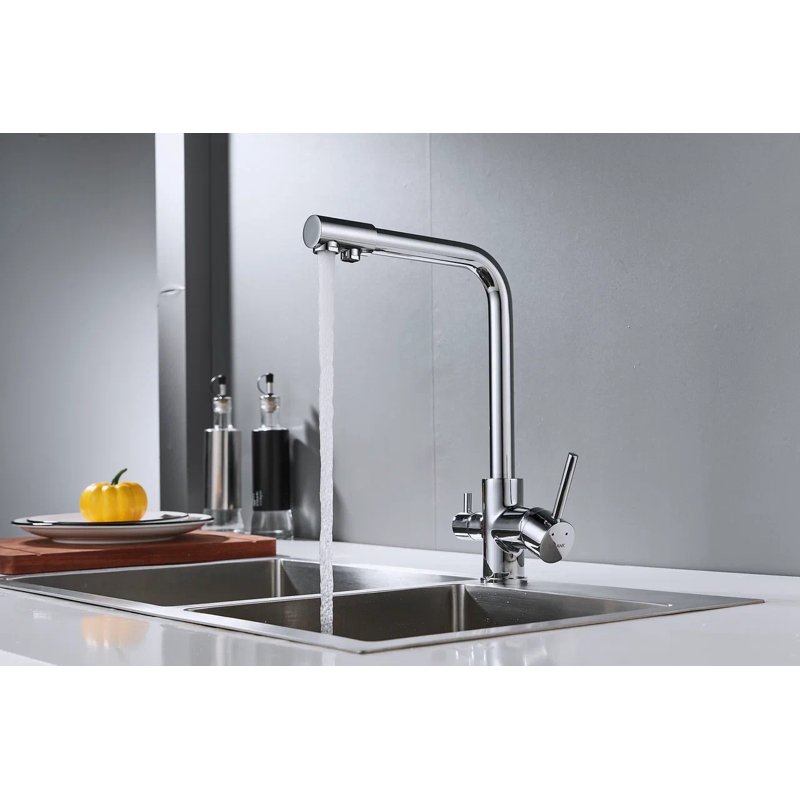 Смеситель для кухни с подключением фильтра Shevanik S328, хром